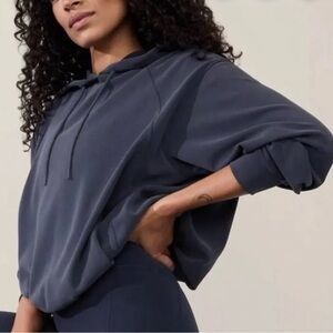 Athleta Sea Soft Bubble Hem Hoodie - Navy